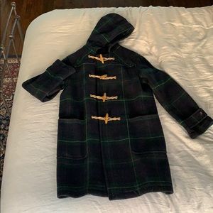 Wool plaid print Polo jacket